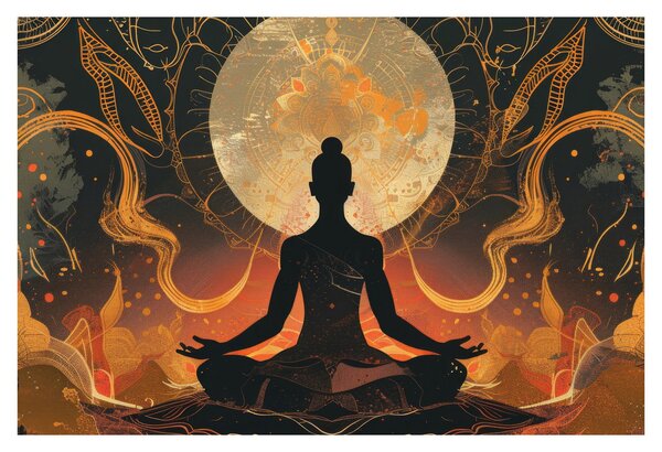Obraz - Meditácia (90x60 cm)