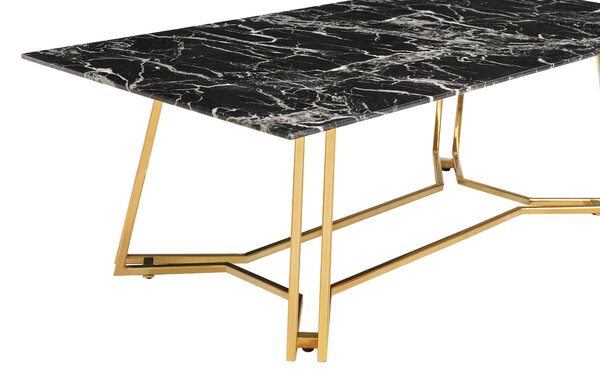 KONFERENČNÝ STOLÍK, čierna, zlatá, kov, sklo, 110/60/40 cm Livetastic - Stolíky do obývačky, Online Only