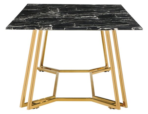 KONFERENČNÝ STOLÍK, čierna, zlatá, kov, sklo, 110/60/40 cm Livetastic - Stolíky do obývačky, Online Only