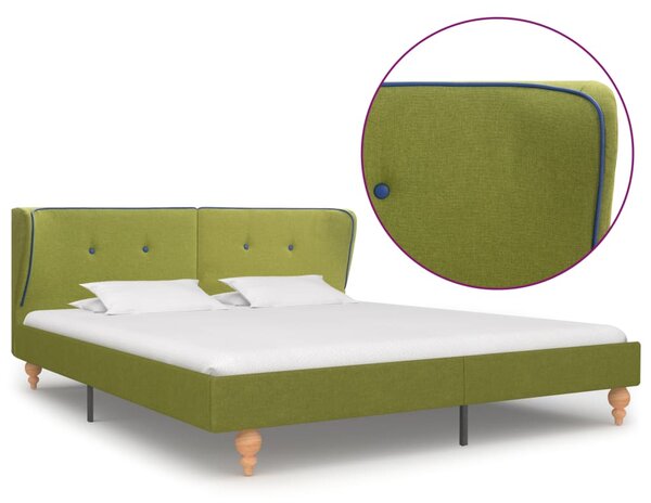 Rám postele zelený látkový 160x200 cm