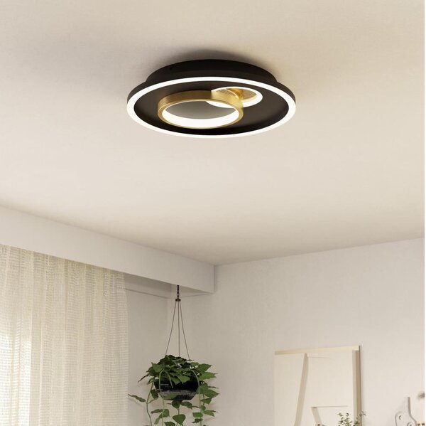 Eglo 901244 - LED stropné svietidlo TIRIOLO LED/14W/230V+LED/8,5W čierne/zlaté