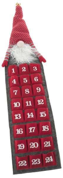 Textilný adventný kalendár Trpaslík, 20 x 75 cm