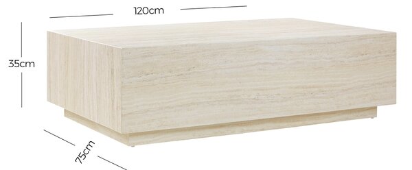 KONFERENČNÝ STOLÍK, béžová, kompozitné drevo, 120/75/35 cm Livetastic - Stolíky do obývačky, Online Only
