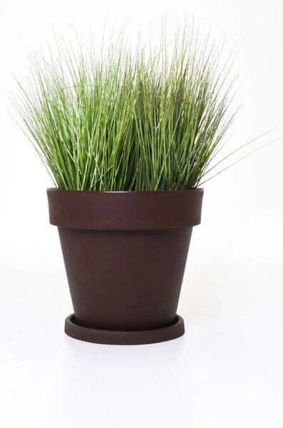Kvetináč LEVANTA, plast, výška 72 cm, hnedá