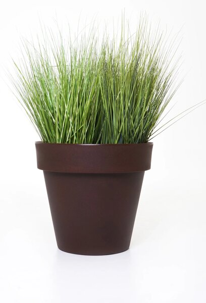 Kvetináč LEVANTA, plast, výška 72 cm, hnedá