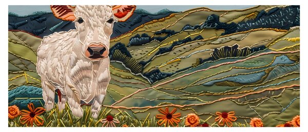 Obraz - Imitácia pleteného motívu (120x50 cm)