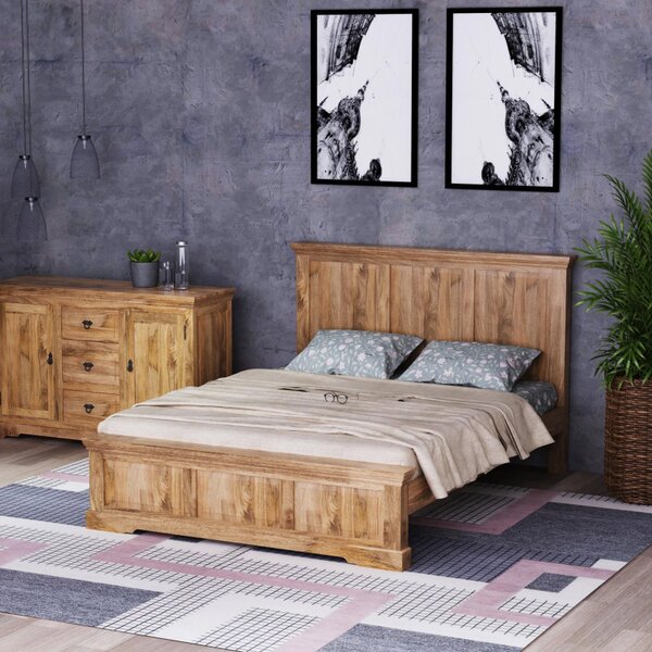 Posteľ Guru 160x200 indický masív mango