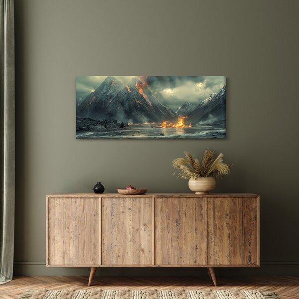 Obraz - Erupcia sopky (120x50 cm)