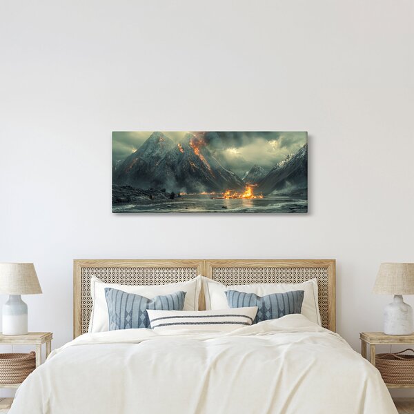 Obraz - Erupcia sopky (120x50 cm)