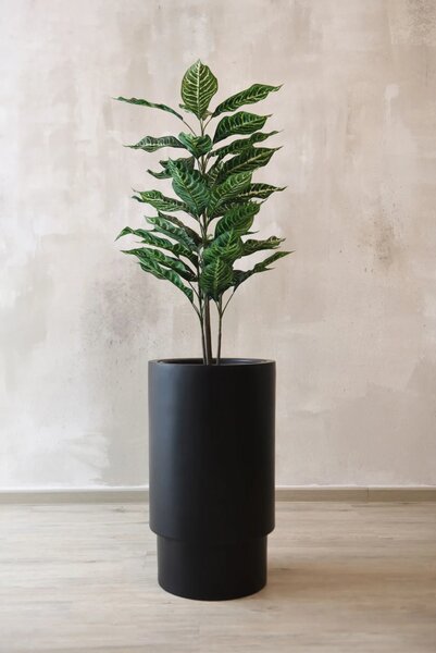 Kvetináč ESCADA, sklolaminát, výška 60 cm, čierna