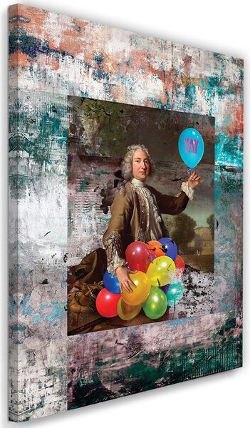 Obraz na plátne Muž s balónmi - Jose Luis Guerrero Rozmery: 40 x 60 cm