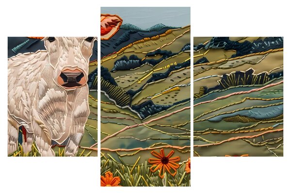 Obraz - Imitácia pleteného motívu (90x60 cm)