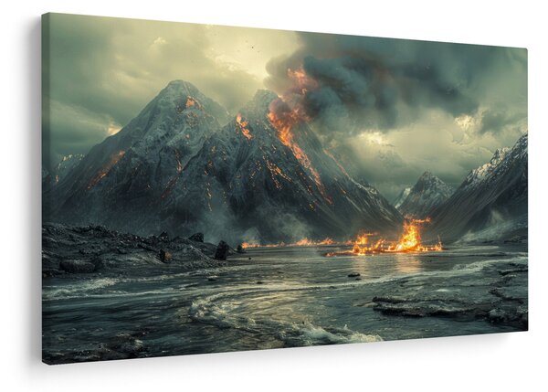 Obraz - Erupcia sopky (90x60 cm)