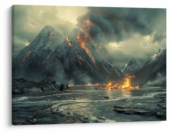 Obraz - Erupcia sopky (70x50 cm)