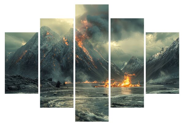 Obraz - Erupcia sopky (150x105 cm)