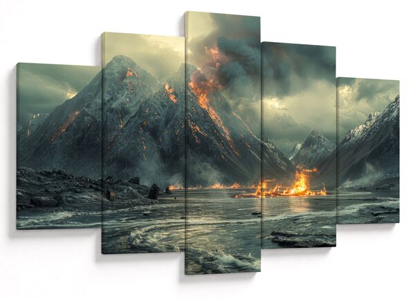 Obraz - Erupcia sopky (150x105 cm)