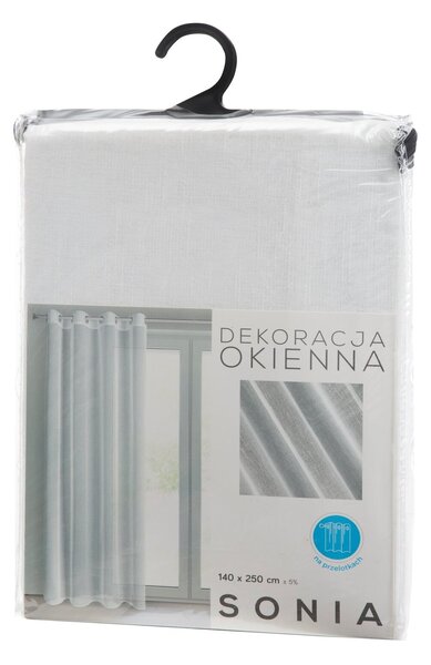 ZÁCLONA NA KRÚŽKOCH SONIA 140X250 CM BIELA