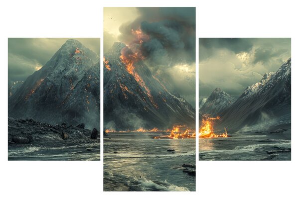 Obraz - Erupcia sopky (90x60 cm)