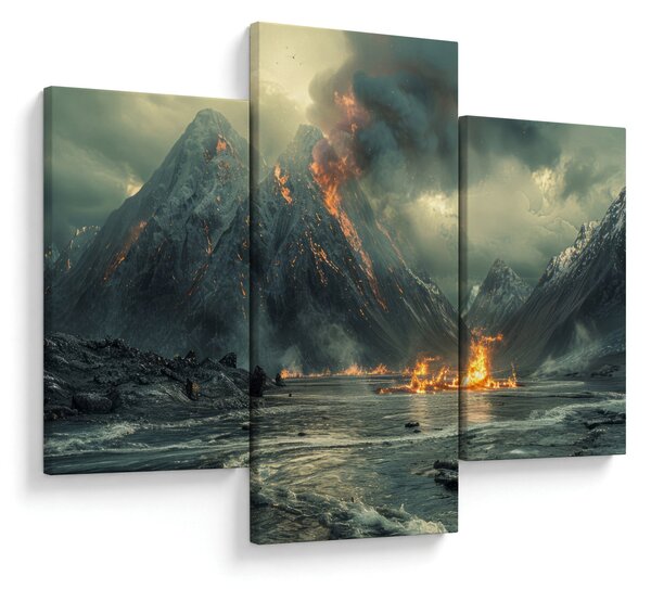 Obraz - Erupcia sopky (90x60 cm)