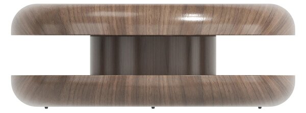 KONFERENČNÝ STOLÍK, farba vlašského orecha, kompozitné drevo, 90/90/35 cm Livetastic - Stolíky do obývačky, Online Only