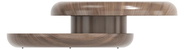 KONFERENČNÝ STOLÍK, farba vlašského orecha, kompozitné drevo, 90/90/35 cm Livetastic - Stolíky do obývačky, Online Only