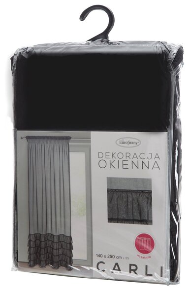 ZÁCLONA NA PÁSKE CARLI 140X250 CM ČIERNA