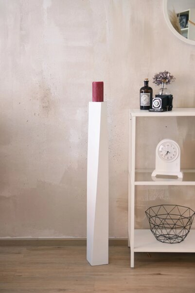 Váza HYDRON, sklolaminát, výška 100 cm, biely