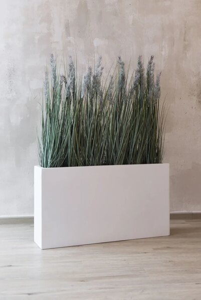 Kvetináč ELEMENTO SLIM, sklolaminát, šírka 90 cm, biela