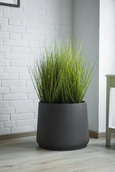 Kvetináč TROPICO, sklolaminát, výška 29 cm, antracit