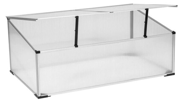 KONDELA Záhradný skleník/parenisko, polykarbonát, 100x60x30 cm, LENSAR