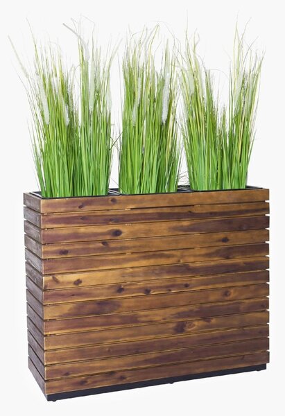 Kvetináč ELEMENTO, drevo akácie, šírka 95 cm, hnedý