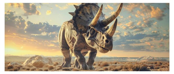 Obraz - Triceratops (120x50 cm)