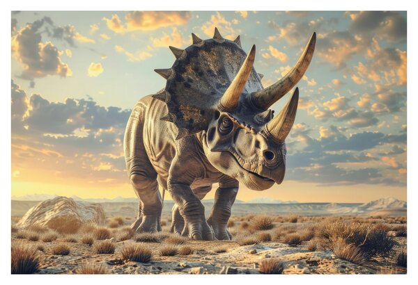 Obraz - Triceratops (90x60 cm)