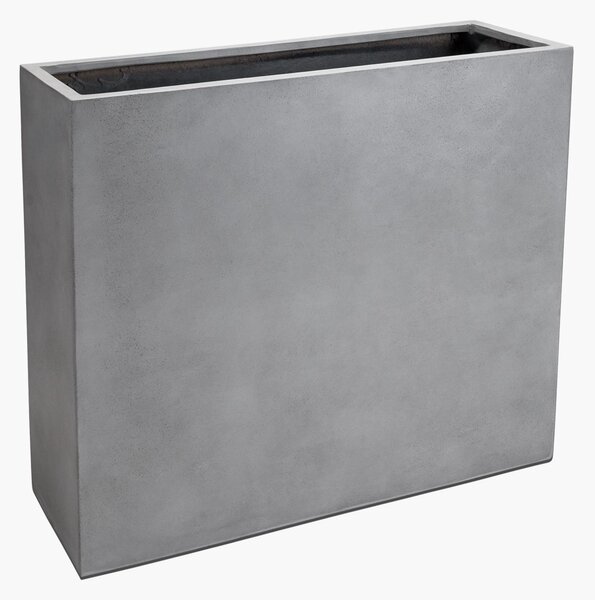 Kvetináč ELEMENTO na kolieskach, sklolaminát, šírka 88 cm, beton design sivá