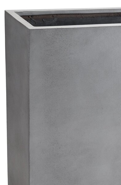 Kvetináč ELEMENTO na kolieskach, sklolaminát, šírka 88 cm, beton design sivá