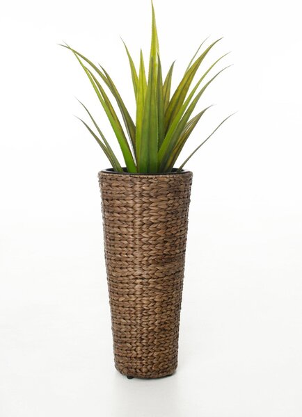 Kvetináč CLASSIC ROUND, vodný hyacint, výška 60 cm, hnedý