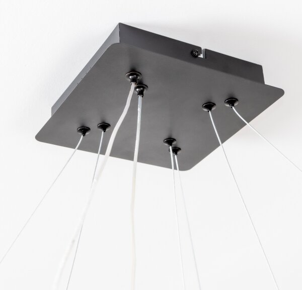Brilagi - stmievateľný LED závesný luster na lanku FALCON SLIM LED/78W/230V 50x50 cm čierna + diaľkové ovládanie