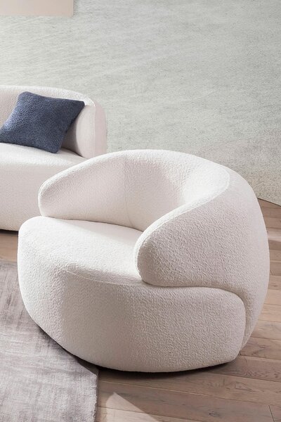 KRESLO, textil, biela Livetastic - Online Only obývacie izby, Online Only