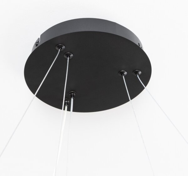 Brilagi - stmievateľný LED luster na lanku FALCON SLIM LED/68W/230V, priemer 50 cm, čierna, s diaľkovým ovládaním