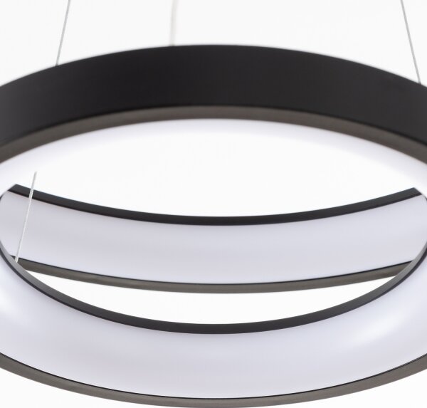 Brilagi - stmievateľný LED luster na lanku FALCON SLIM LED/68W/230V, priemer 50 cm, čierna, s diaľkovým ovládaním