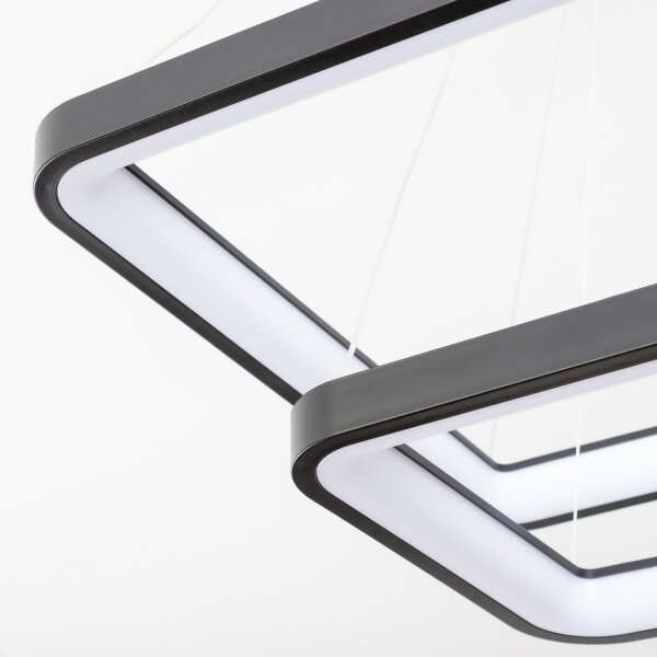 Brilagi - stmievateľný LED závesný luster na lanku FALCON SLIM LED/78W/230V 50x50 cm čierna + diaľkové ovládanie