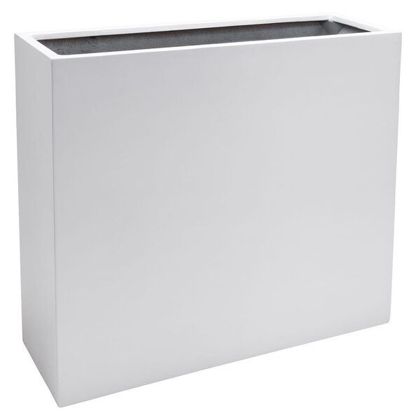 Súprava kvetináčov ELEMENTO, 6-set, sklolaminát, výška 75 cm, biely mat