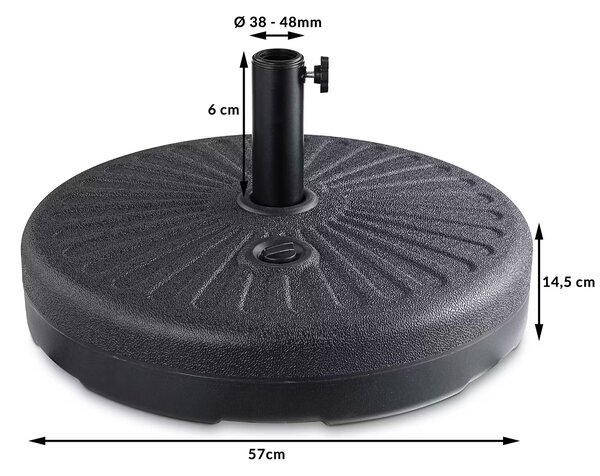 Stojan na slnečník Ø57 cm - antracit