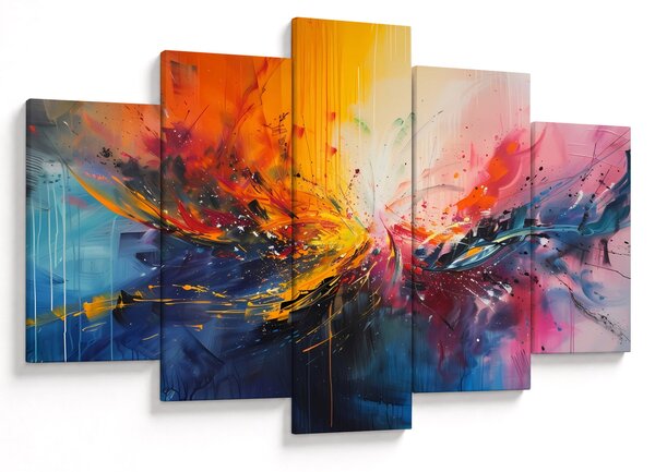 Obraz - Farebná abstrakcia (150x105 cm)