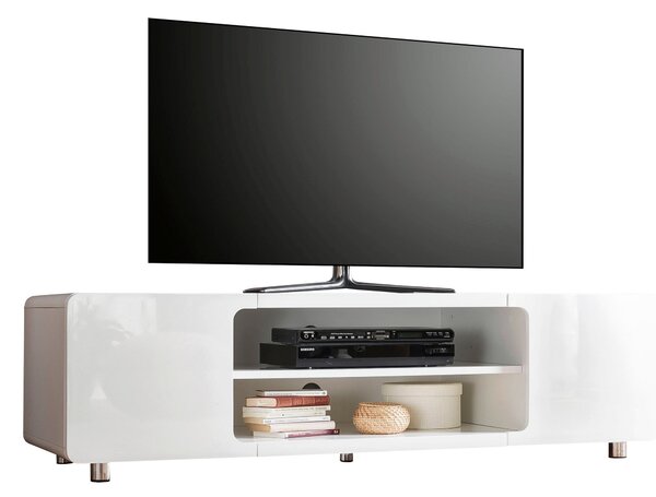 NÍZKA KOMODA, biela s vysokým leskom, 160/45/58 cm Livetastic - Online Only drobný nábytok, Online Only