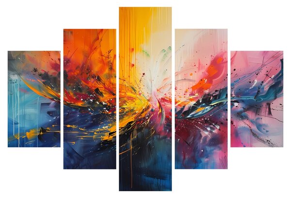 Obraz - Farebná abstrakcia (150x105 cm)
