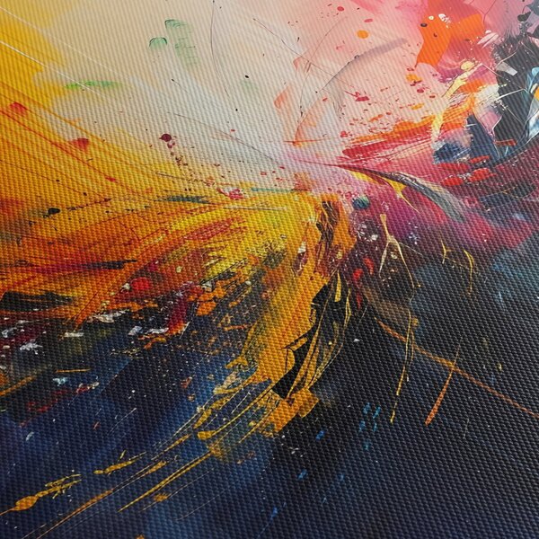 Obraz - Farebná abstrakcia (120x50 cm)