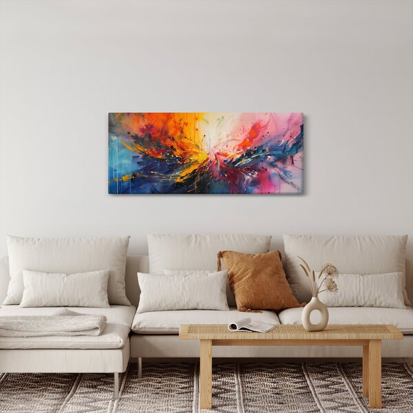 Obraz - Farebná abstrakcia (120x50 cm)