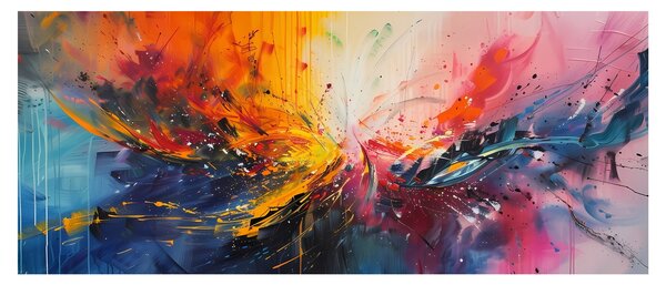 Obraz - Farebná abstrakcia (120x50 cm)