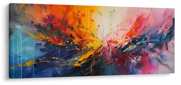 Obraz - Farebná abstrakcia (120x50 cm)